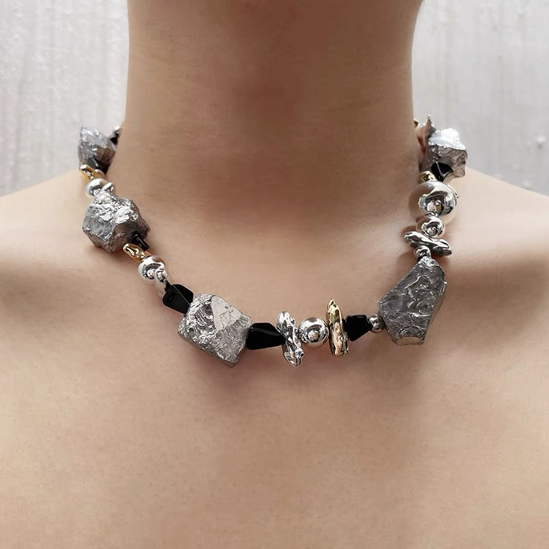 Personalized Natural Stone Beaded Necklace