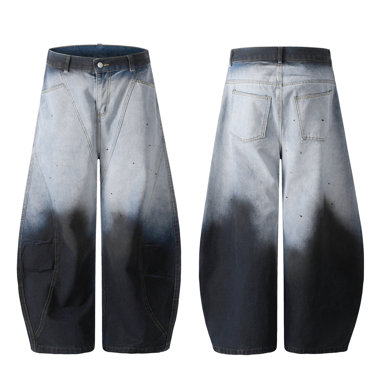 American High Street Tie-Dye Curved Jeans