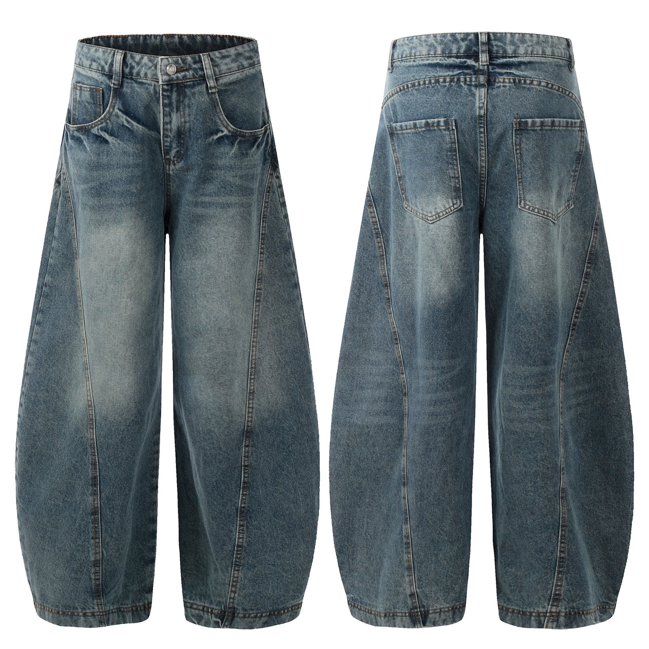 American Vintage Washed Curved Jeans