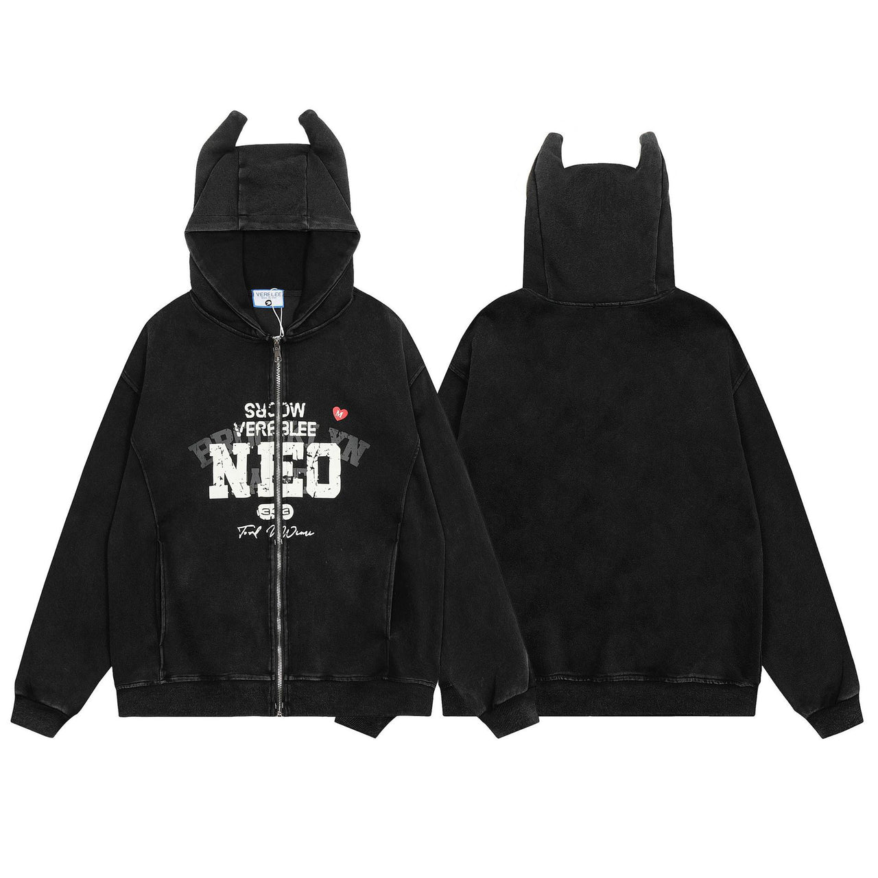 Preppy Oversized Couples Hoodie