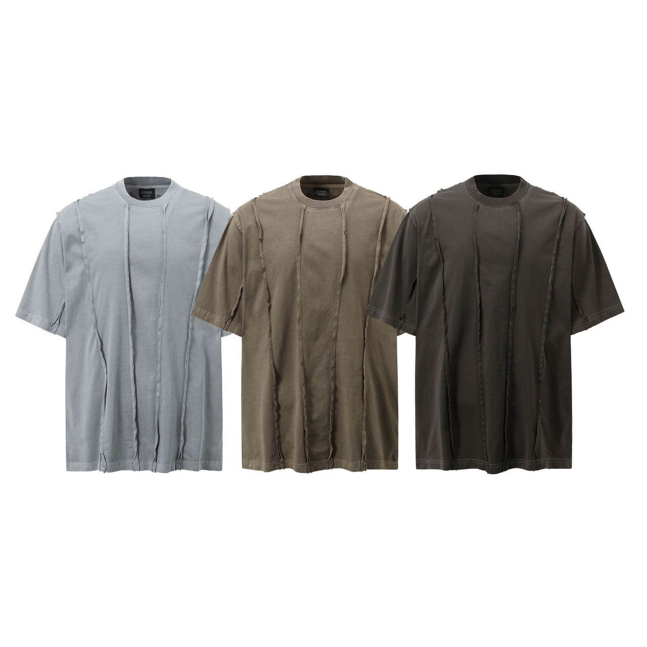 Heavyweight Washed Frayed Seam Tee