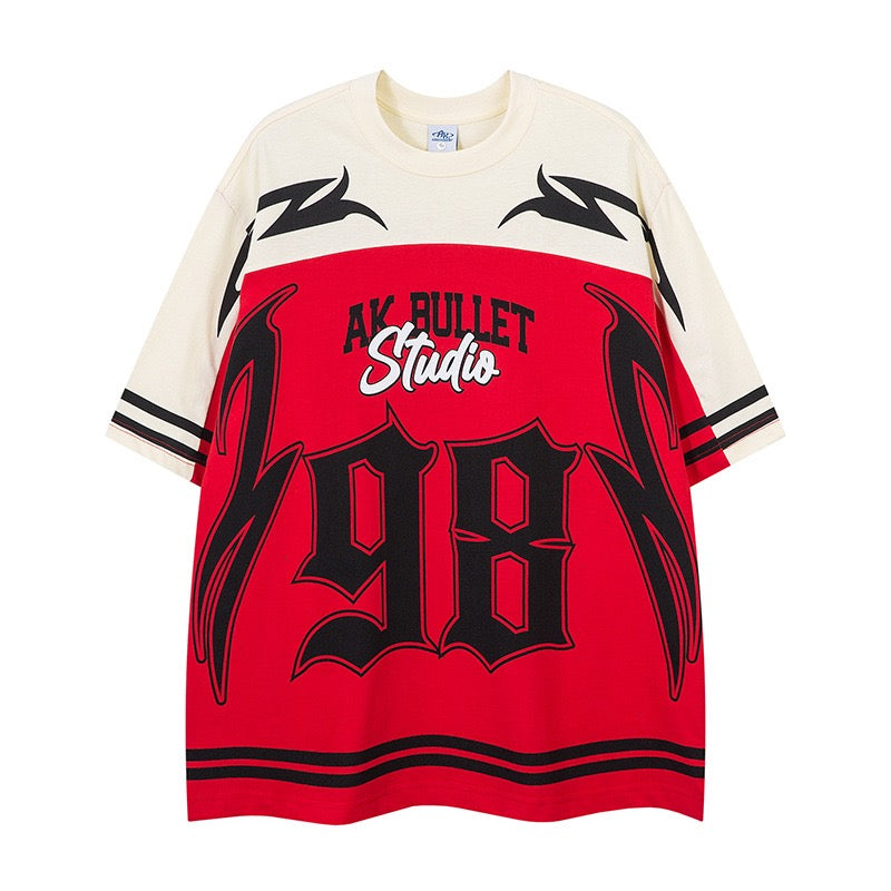 Colorblock Streetwear Short-Sleeve Tee