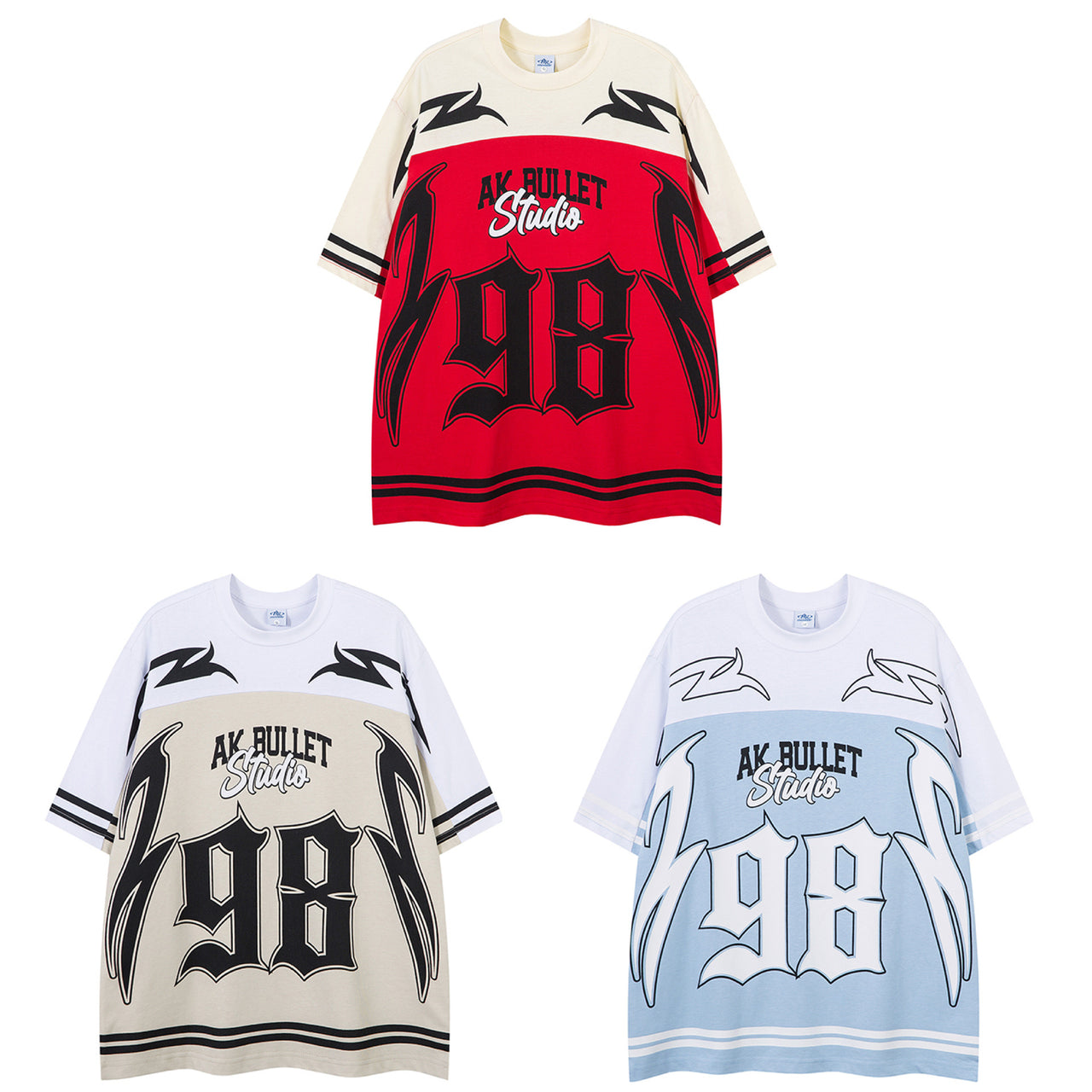 Colorblock Streetwear Short-Sleeve Tee