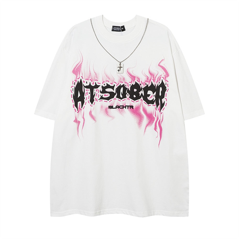 Hip-Hop Flame Letter Tee