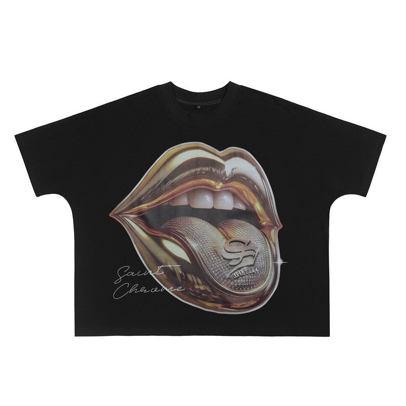 Batwing Sleeve Cartoon Graphic Short Sleeve Tee