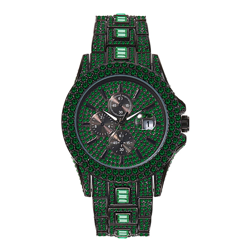 Hip-Hop Colorful Diamond Luminous Watch