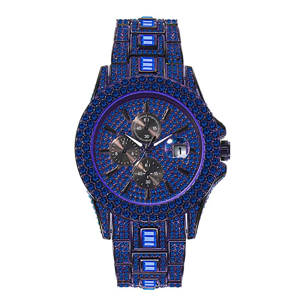 Hip-Hop Colorful Diamond Luminous Watch