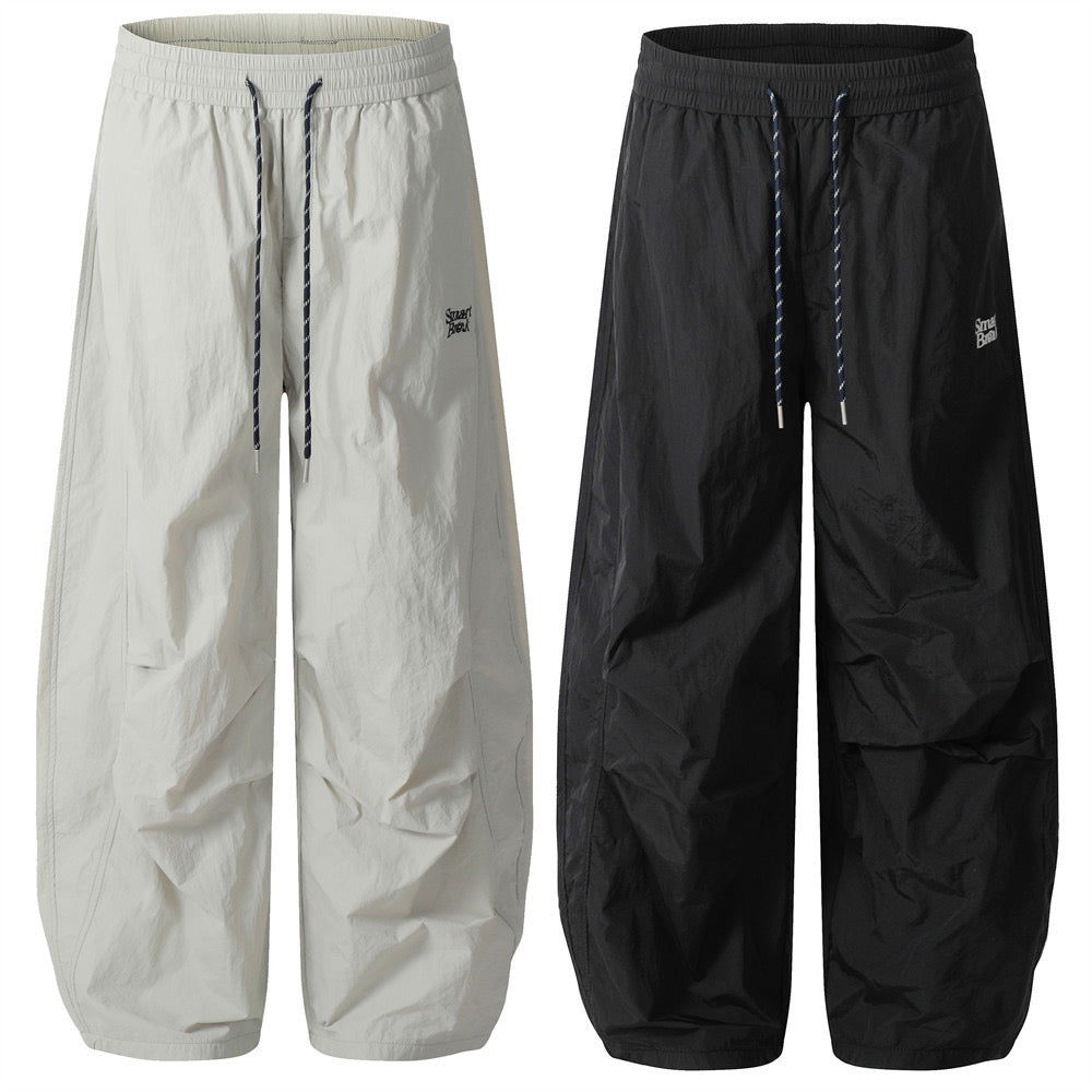 Loose-Fit Wide-Leg Pleated Casual Pants