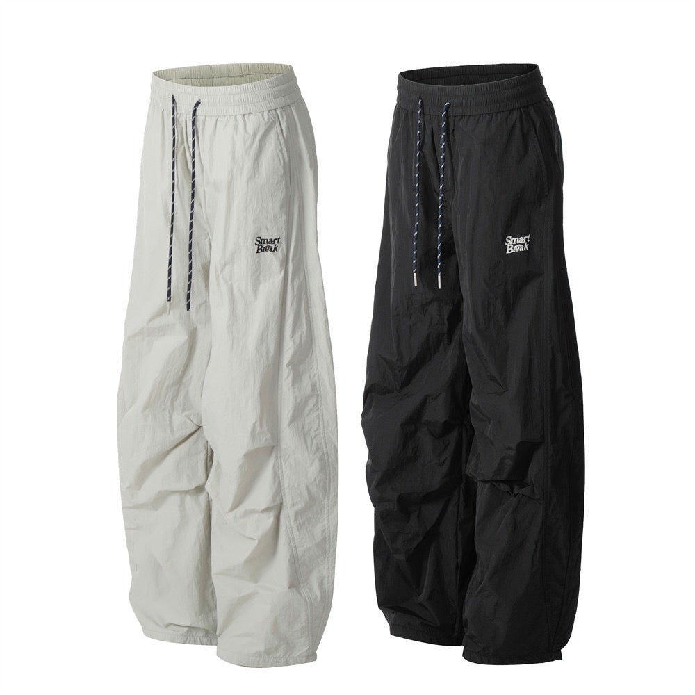 Loose-Fit Wide-Leg Pleated Casual Pants