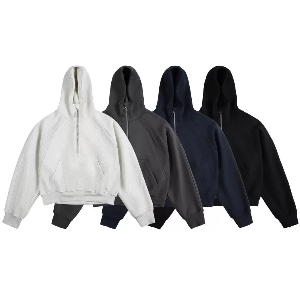 Heavyweight American Streetwear Cropped Hoodie