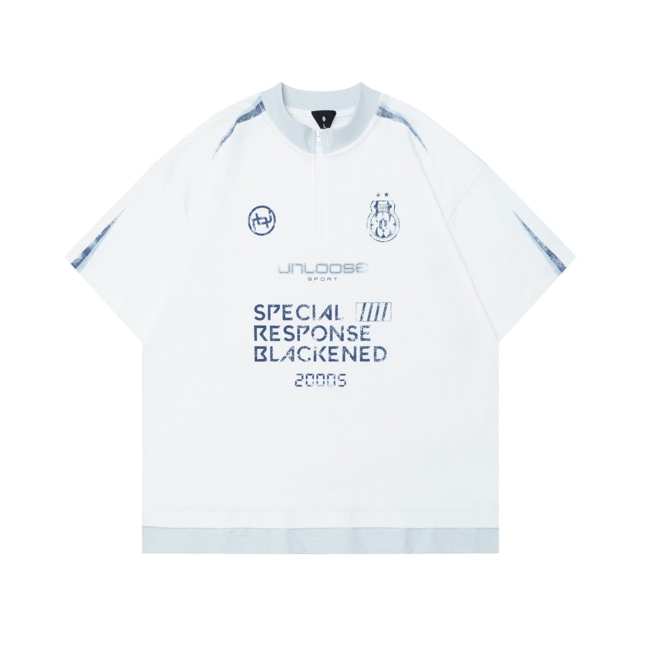 Sporty Color-Blocked Printed Tee