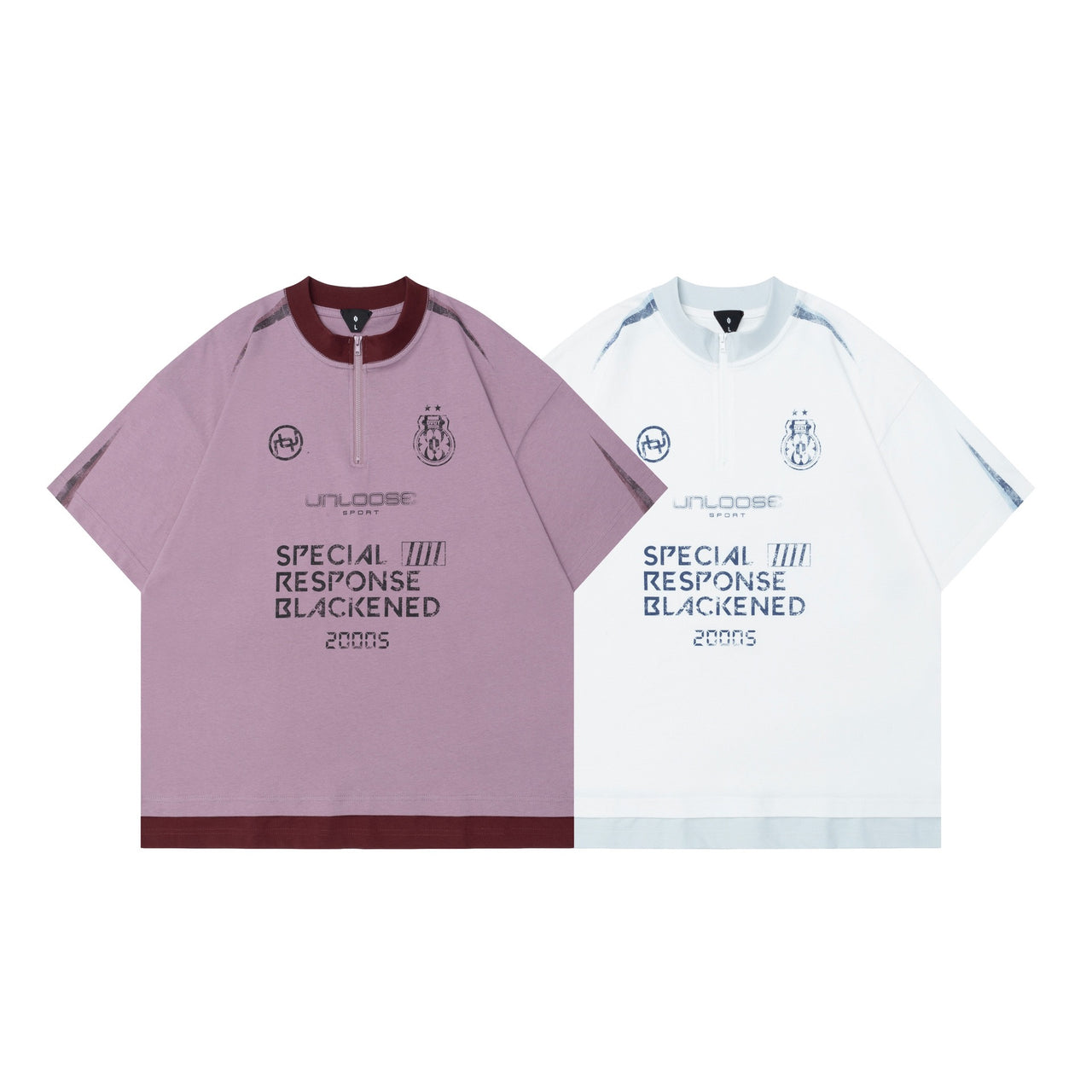 Sporty Color-Blocked Printed Tee