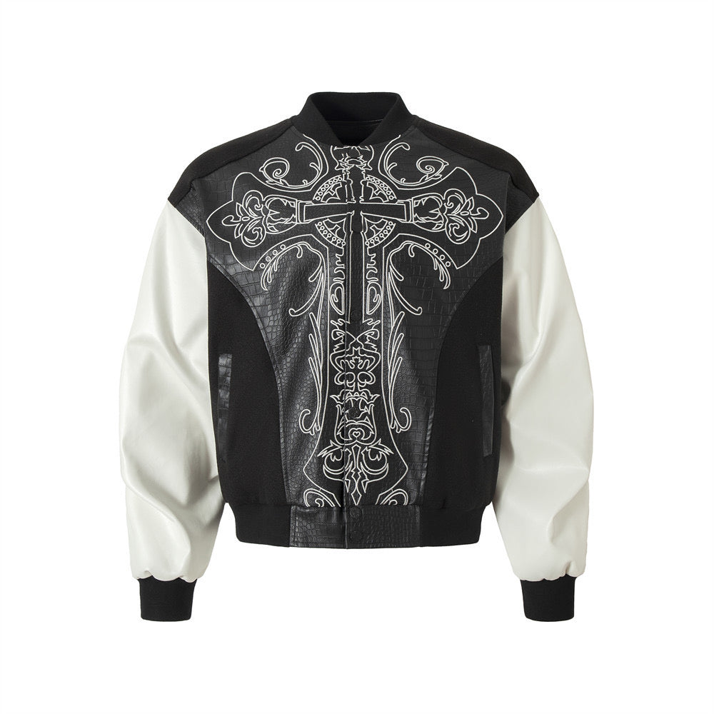 Rebellious Color Block Varsity Jacket