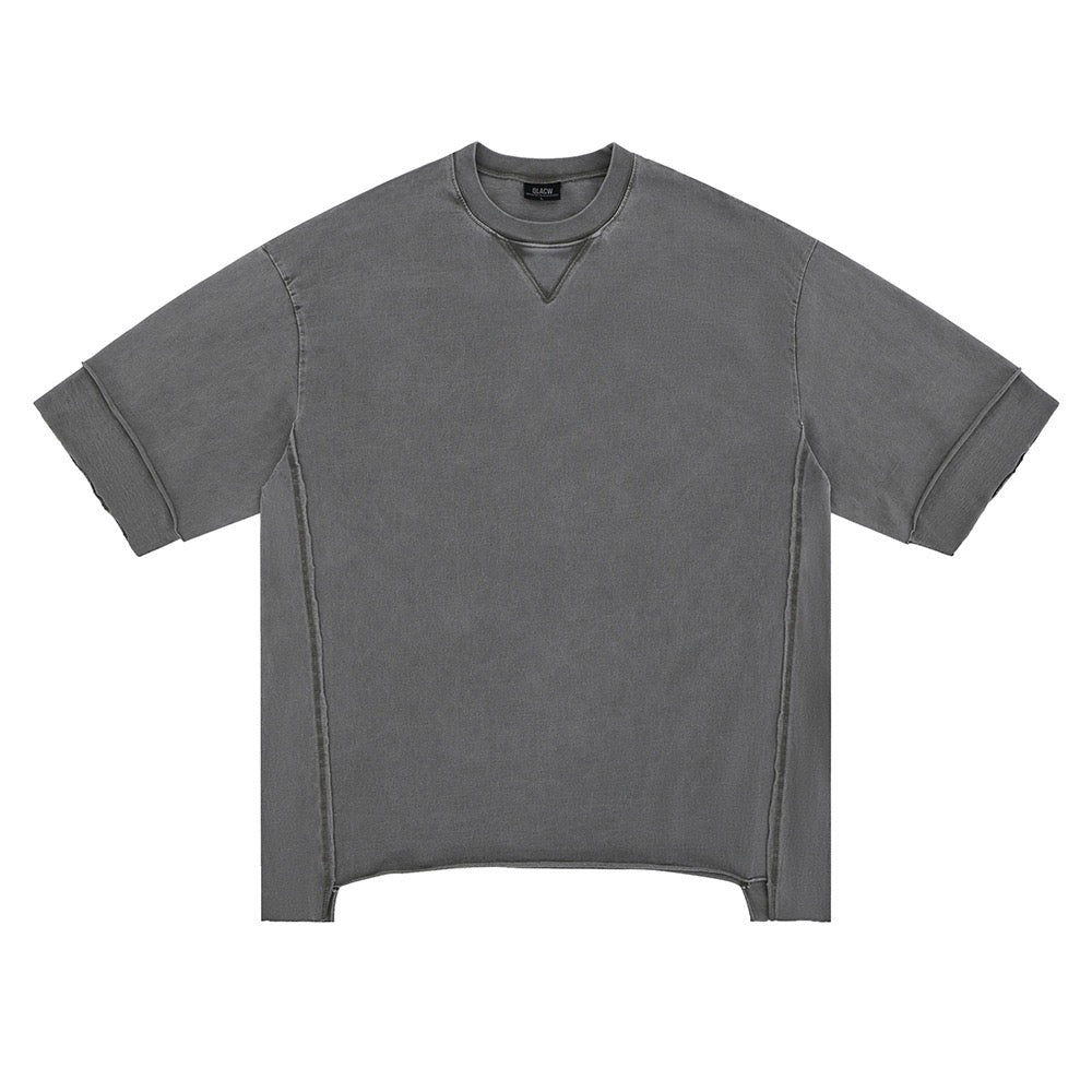 Vintage Washed Distressed Asymmetrical Hem Tee