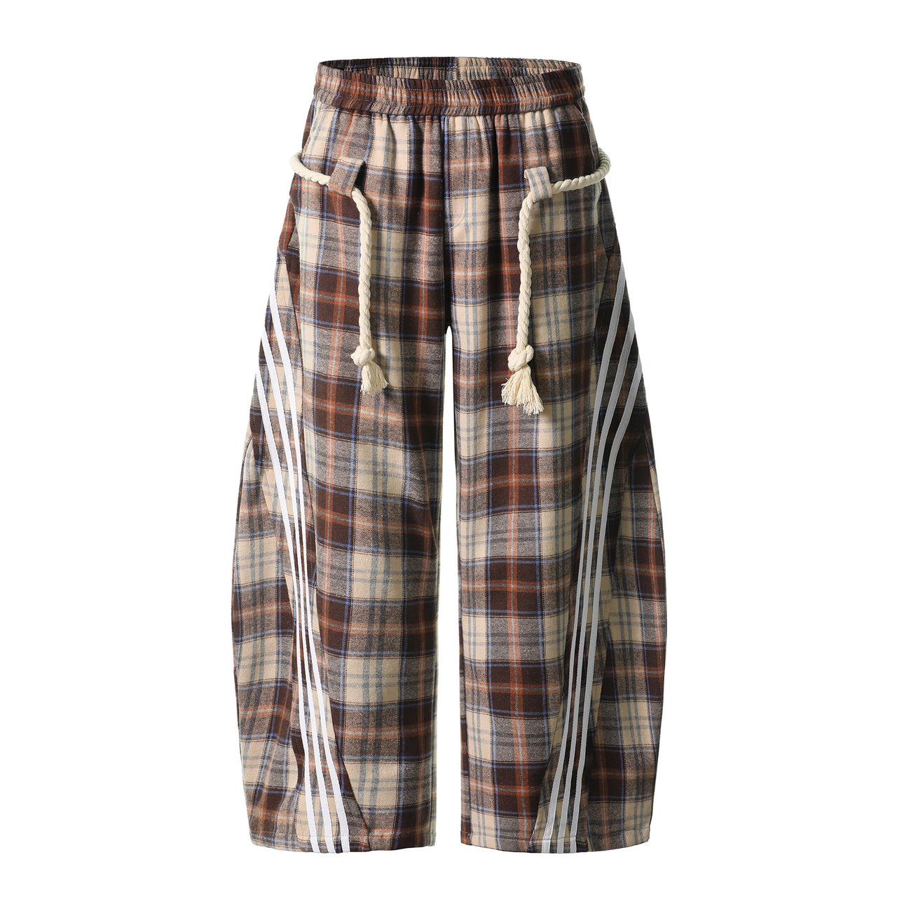 Striped Loose Wide-Leg Work Pants