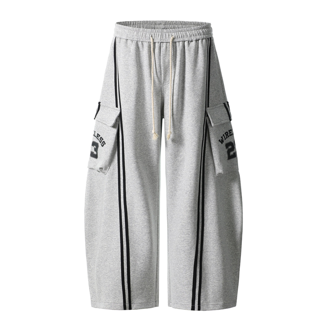 Trendy Street Style Mid-Waist Loose Pants