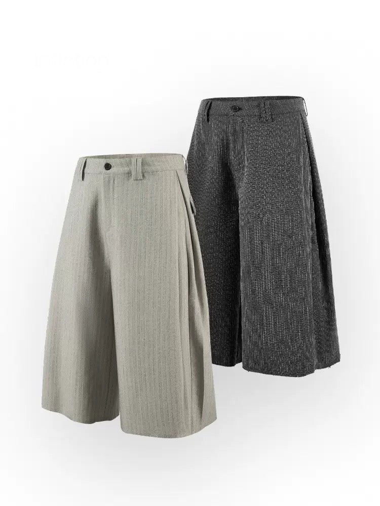 American Vintage Textured Floral Pattern Shorts