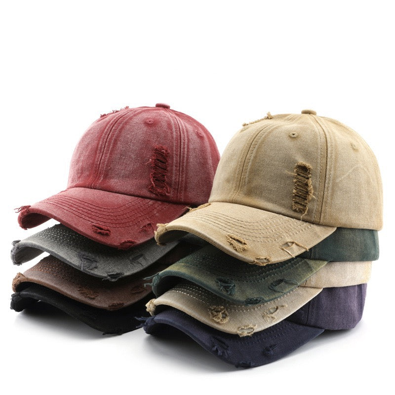Washed Distressed Solid Color Hat