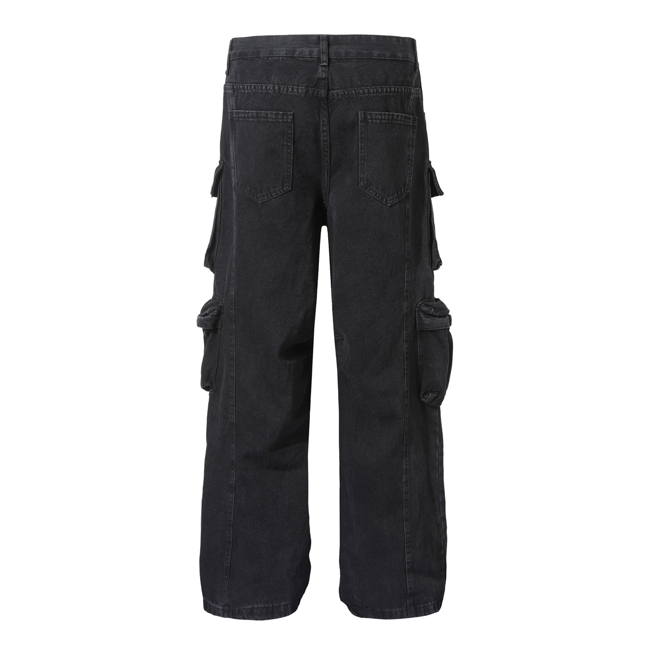 Multi-Pocket Straight-Leg Jeans