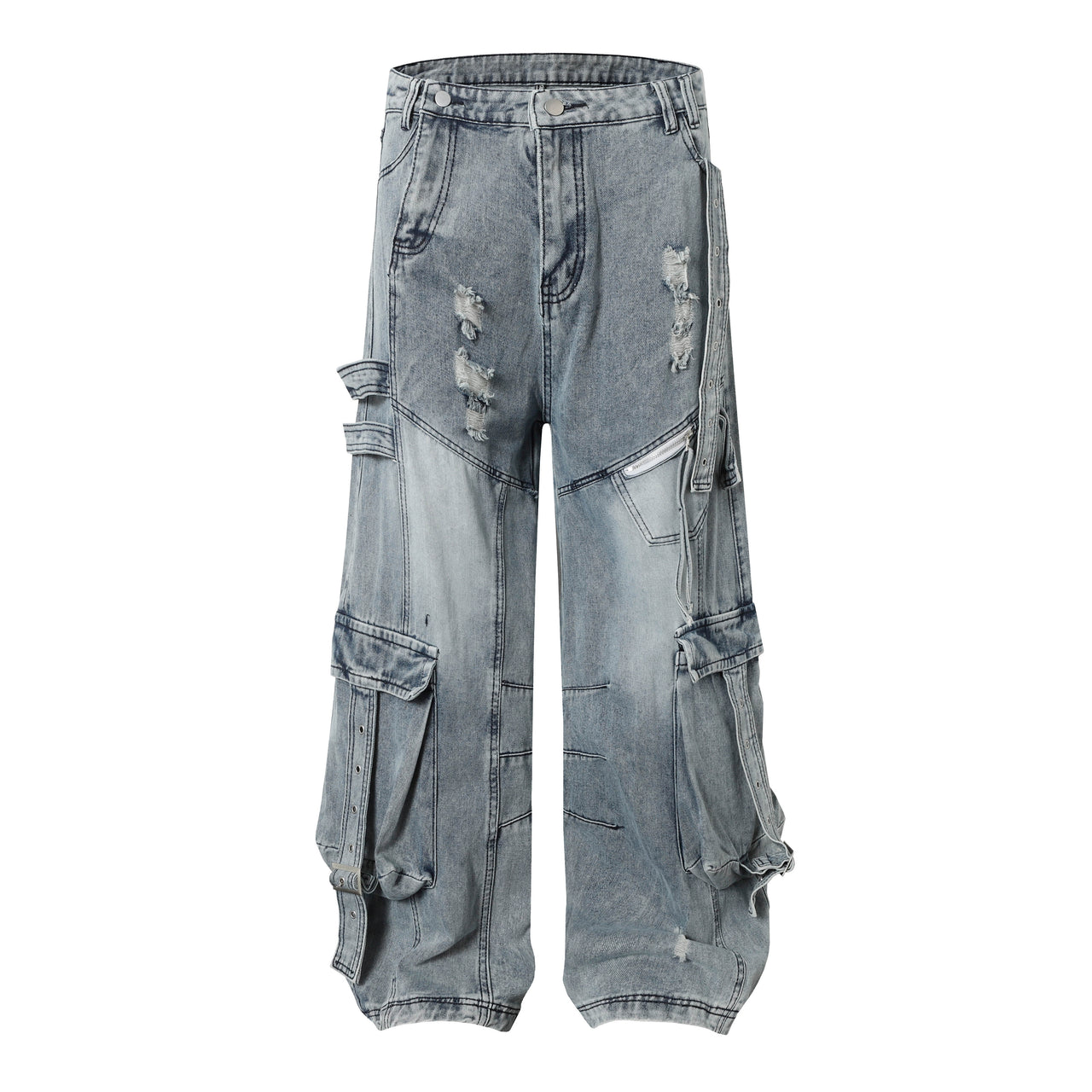 Multi-Pocket Denim Jeans
