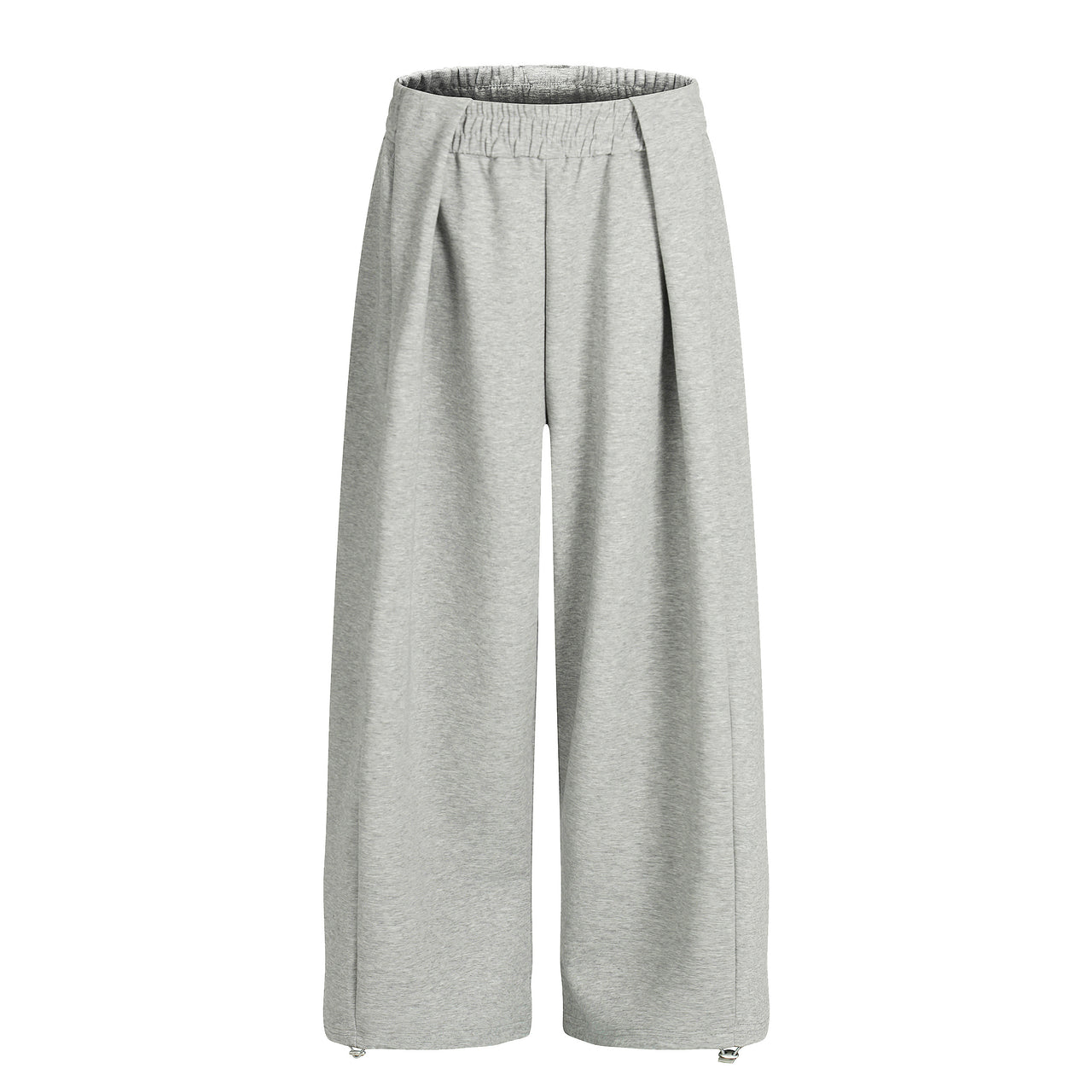 Omirad Pleated Relax Wide Pants – Light Grey