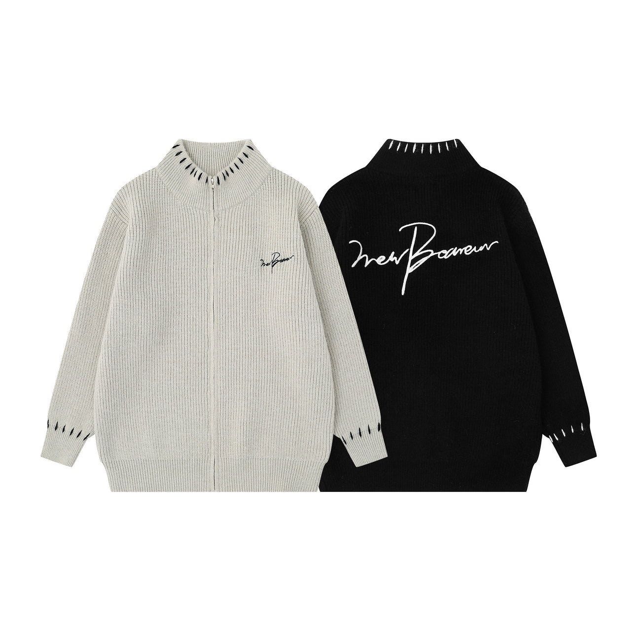 American Streetwear Minimalist Cardigan Sweater