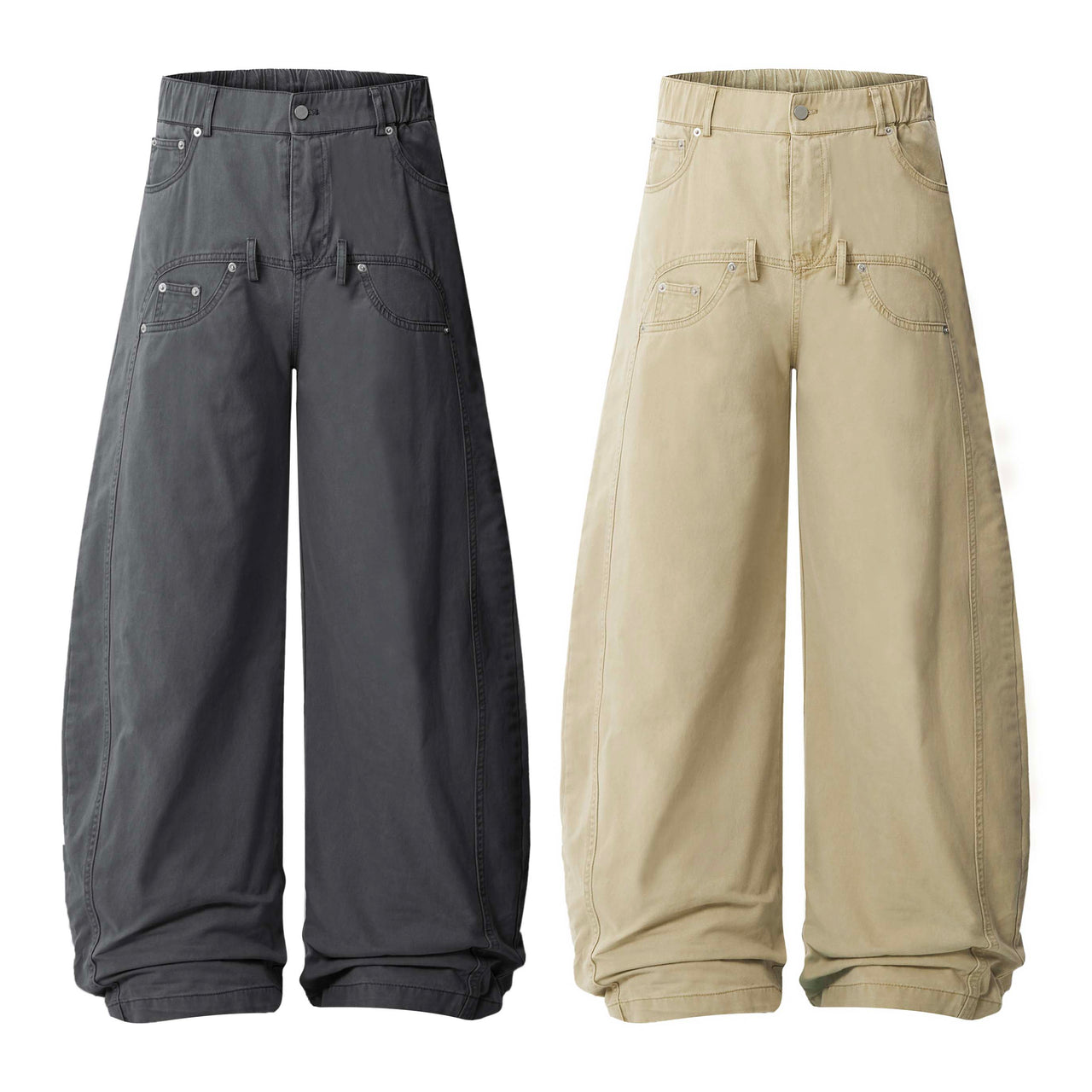 Omirad Vintage Wide-Leg Stacked Pants