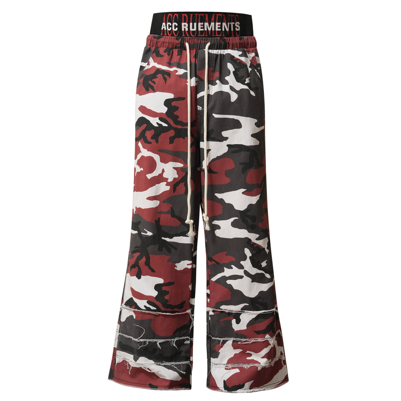 Omirad Distressed Wide-Leg Cotton Sweatpants