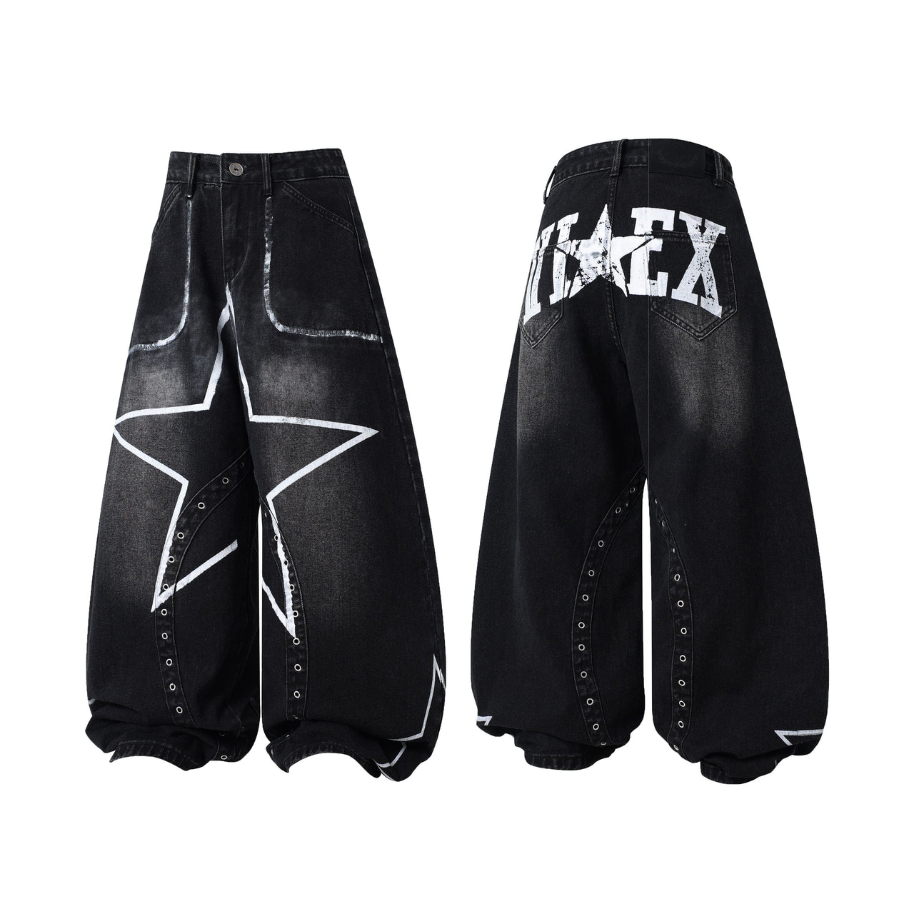 Omirad Star Fade Baggy Jeans