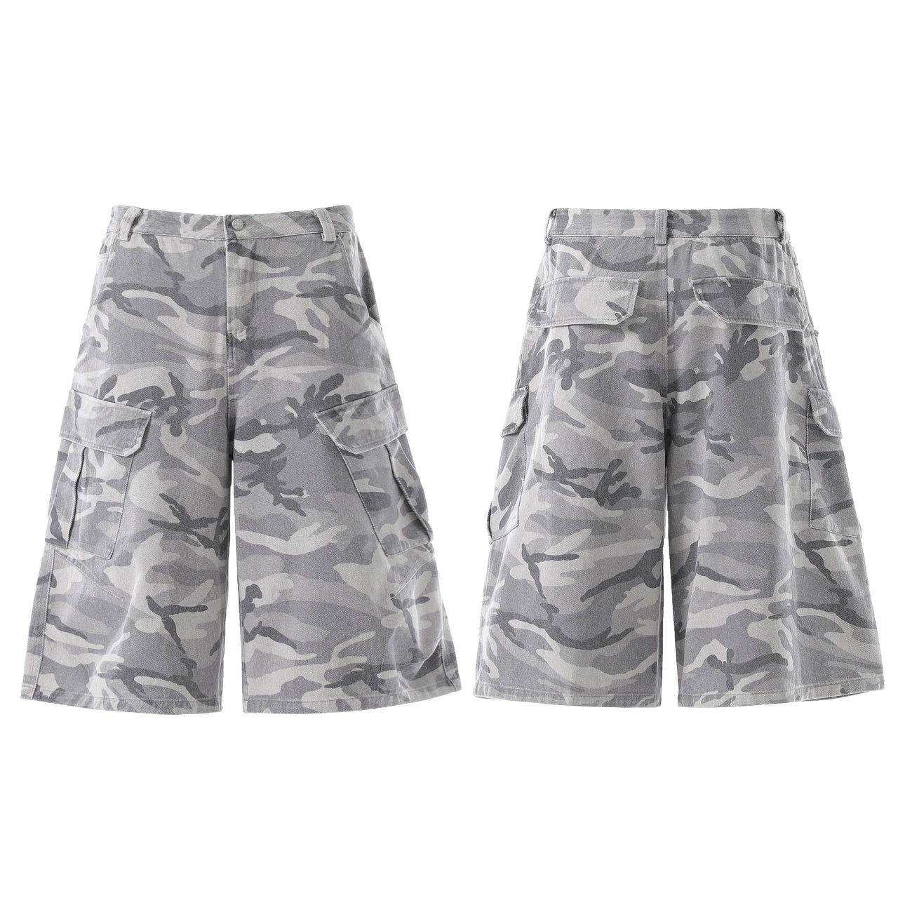 American Vintage Multi-Pocket Camouflage Cargo Shorts