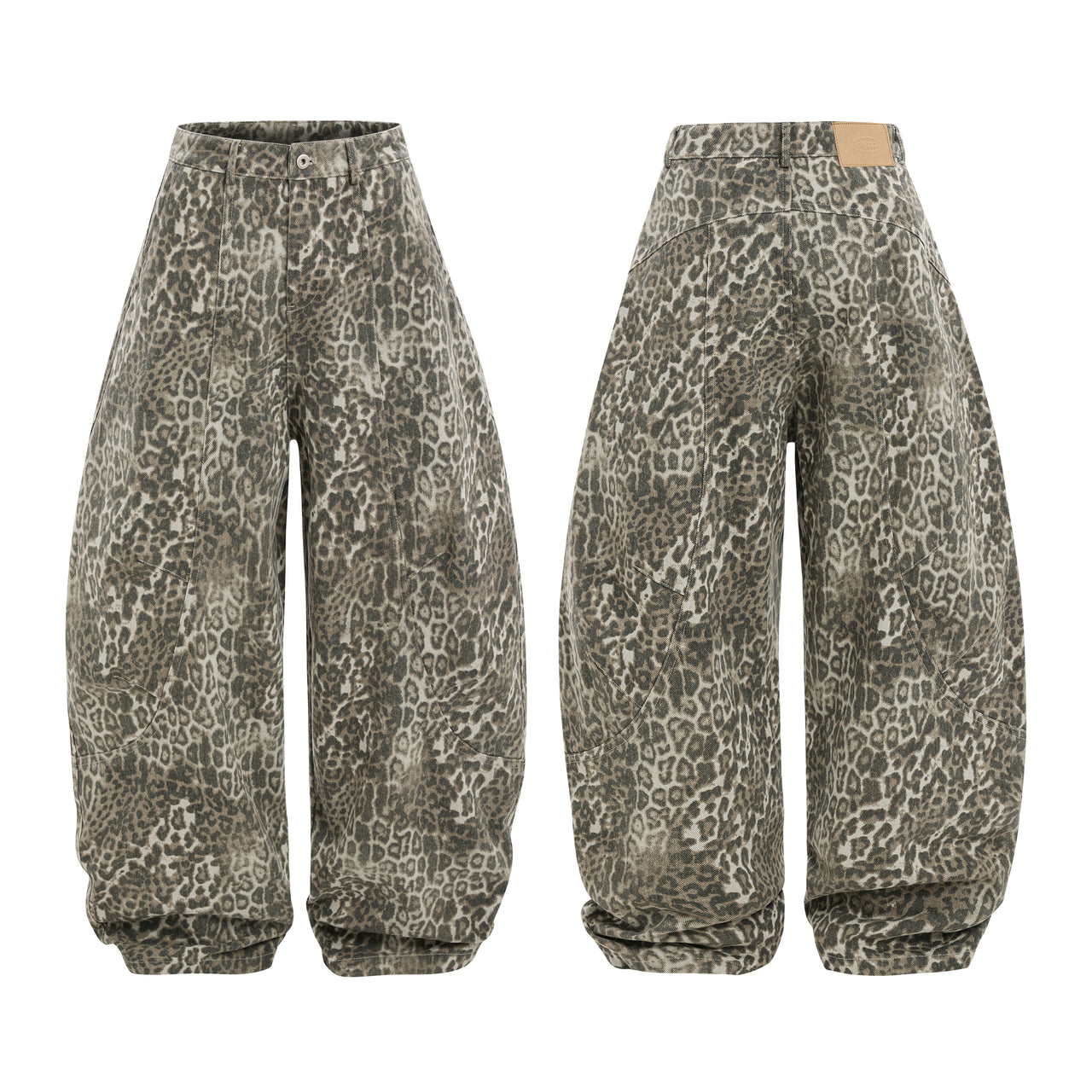 Omirad Leopard Barrel Pants