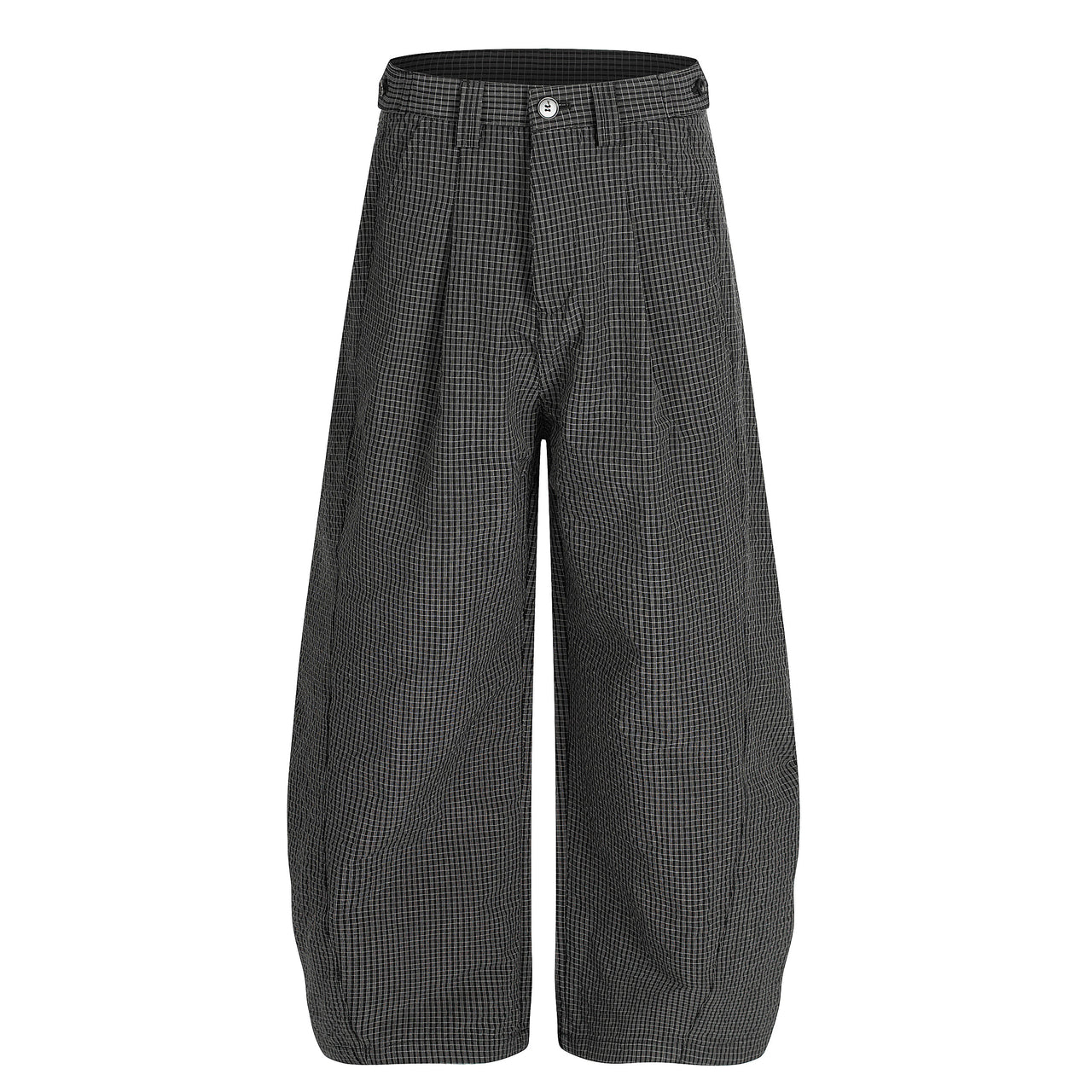 Omirad Checked Curved-Leg Pants