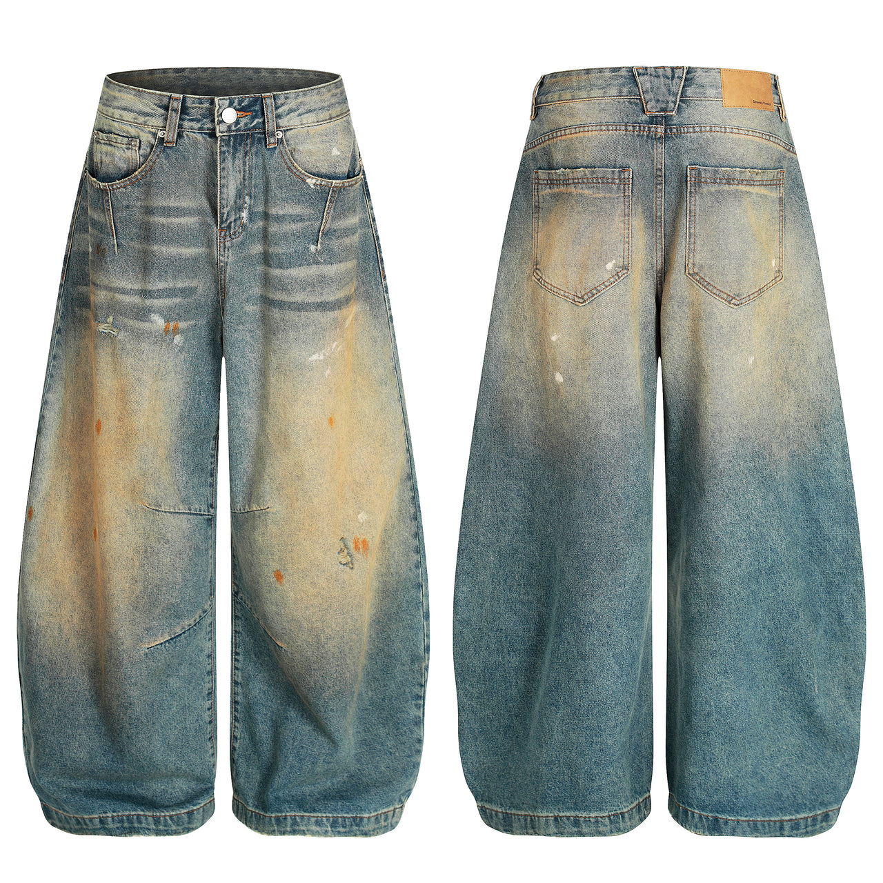 Omirad Sun-Faded Wide-Leg Jeans