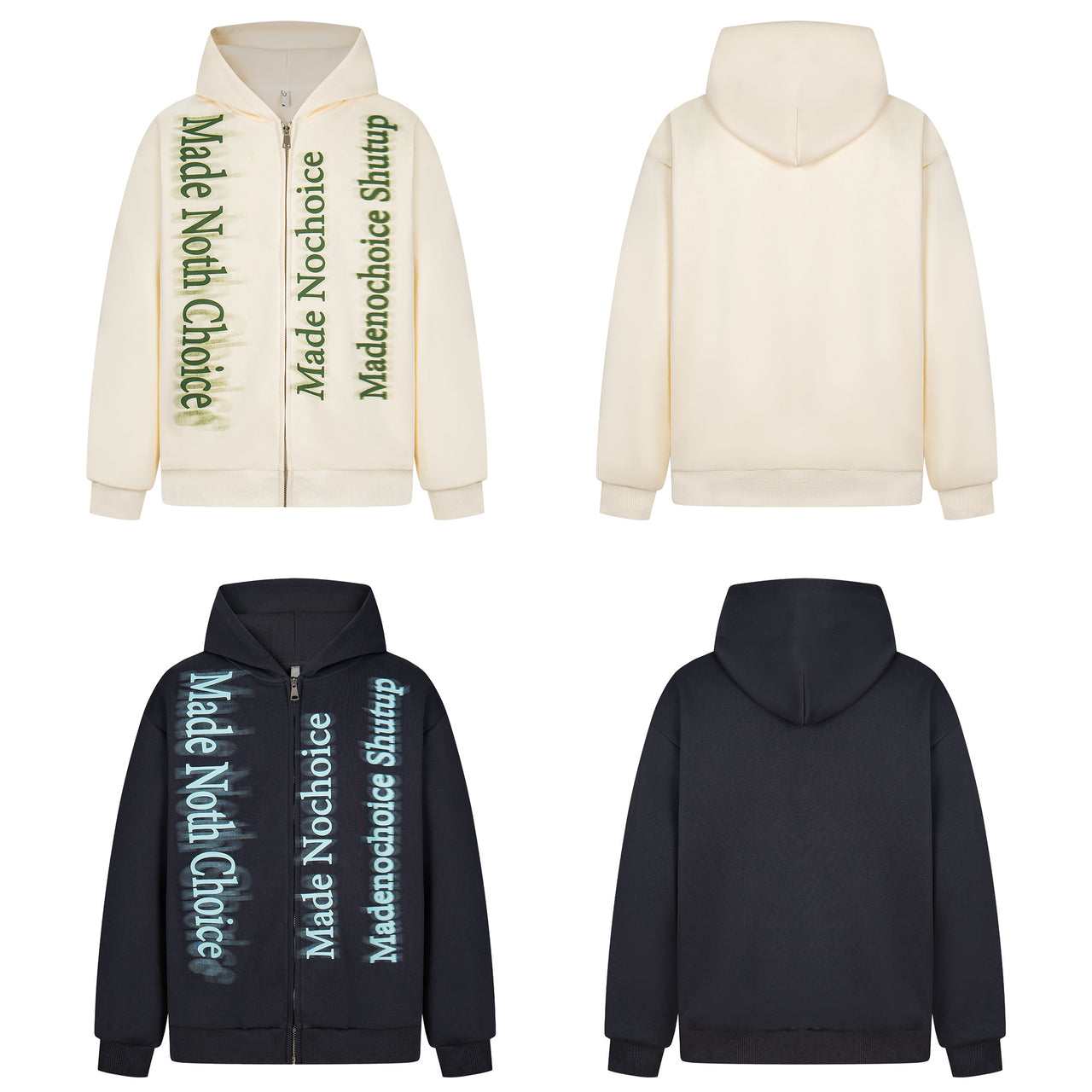 Omirad Gradient Letter Zip Hoodie