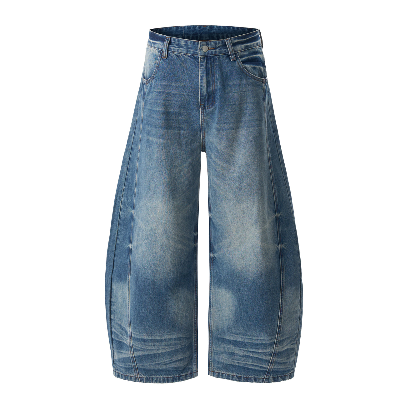 Omirad Distressed Wide-Leg Denim Jeans