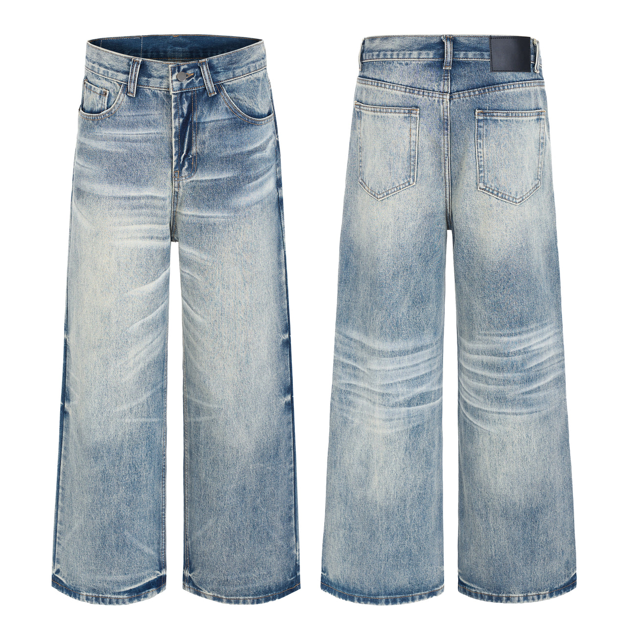 Omirad Vintage Washed Wide-Leg Jeans
