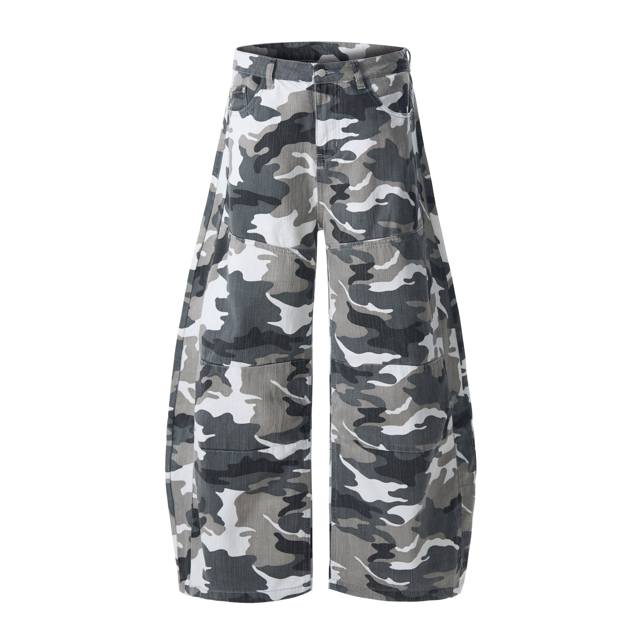 Omirad Camo Wide-Leg Patchwork Jeans