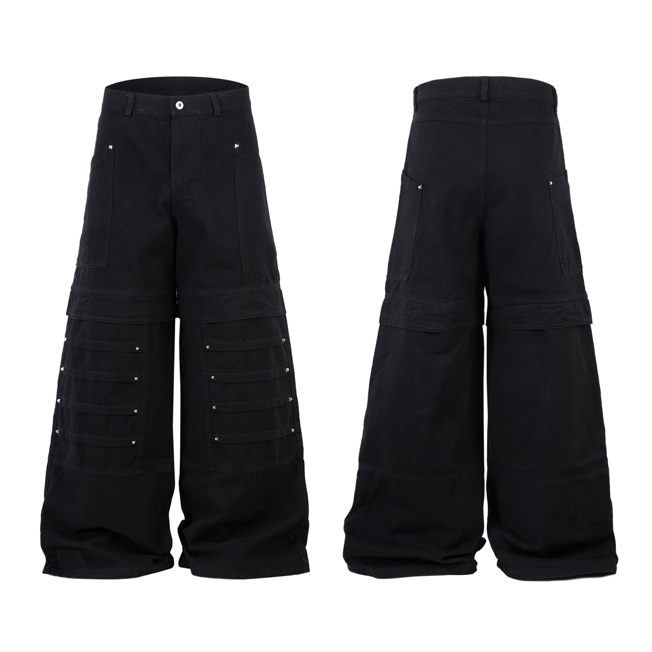 American Vintage Studded Pleated Jeans