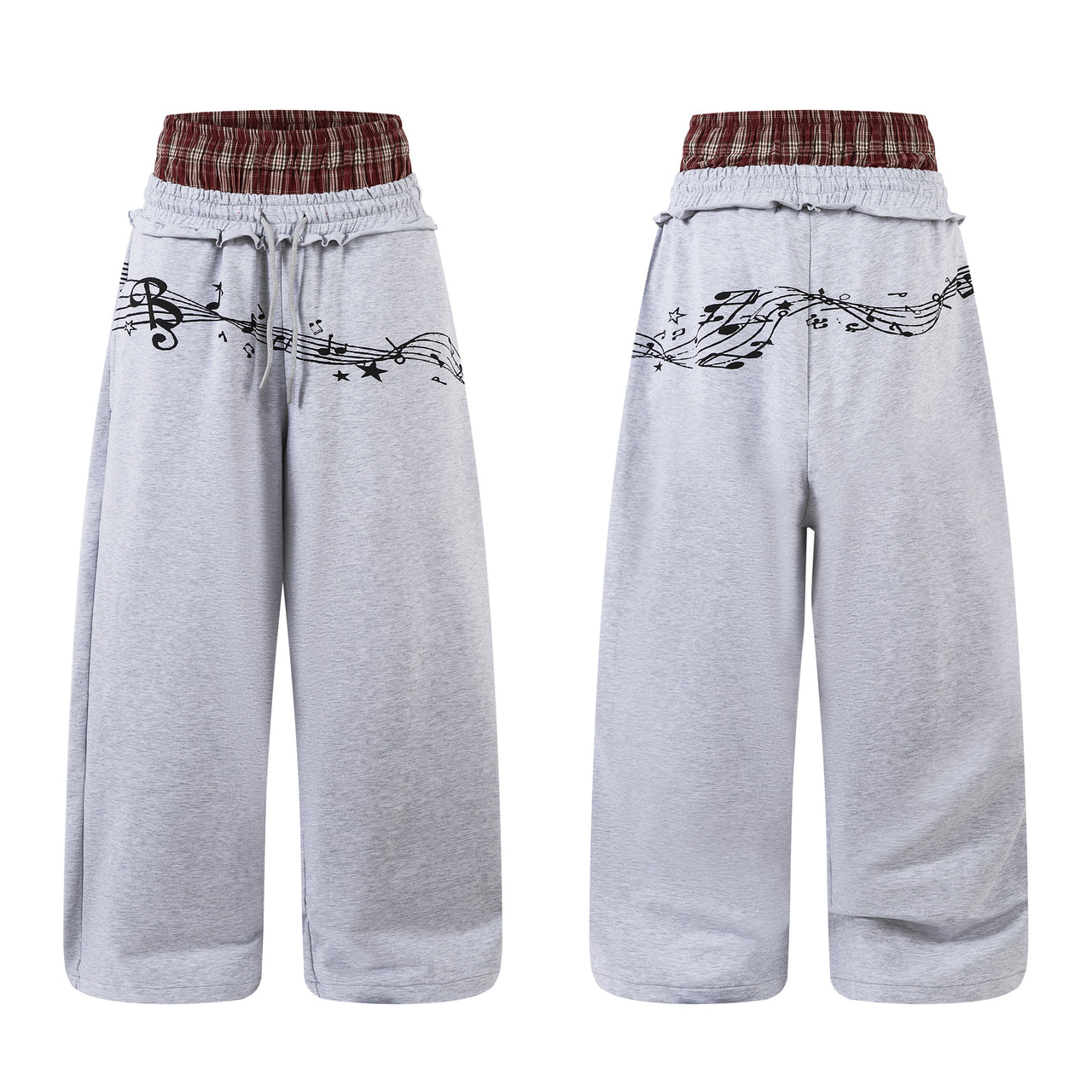 Omirad Music Graphic Wide-Leg Sweatpants
