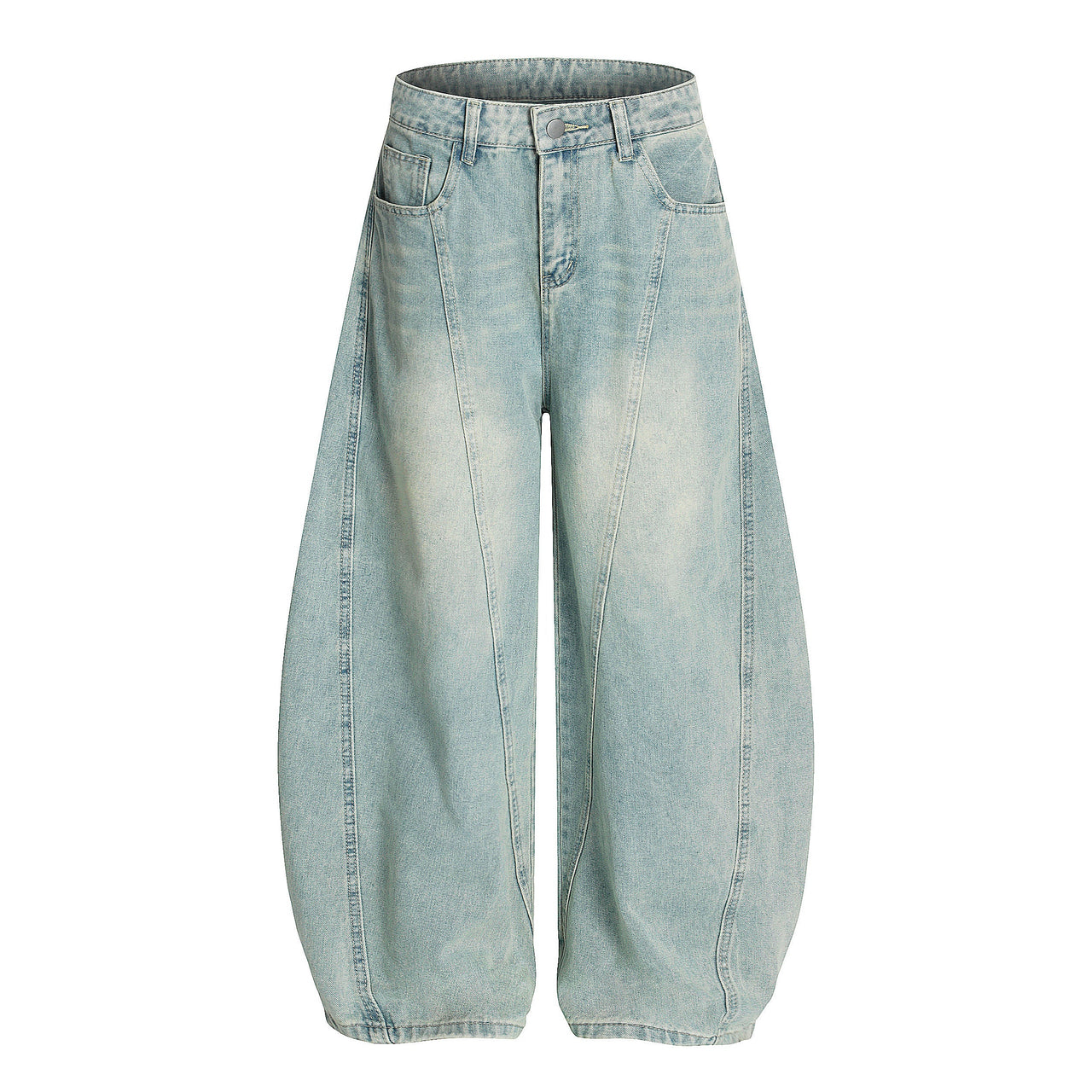 Washed Vintage Curved Cut Jeans