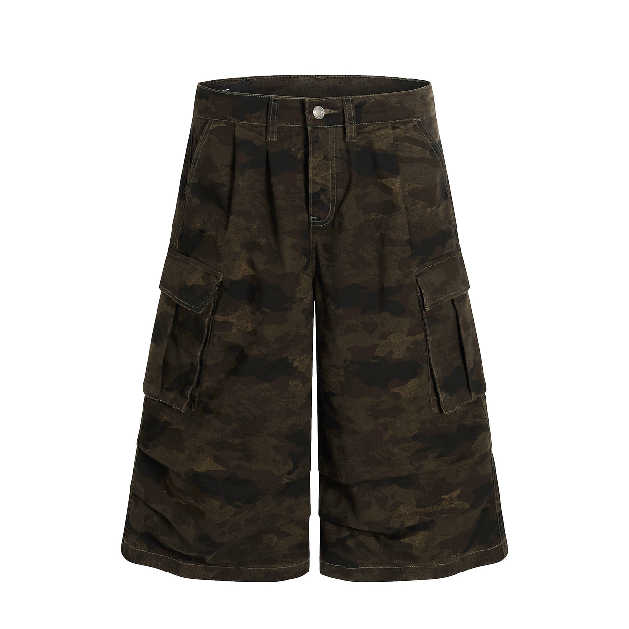 Omirad Wide-Leg Camo Cargo Shorts