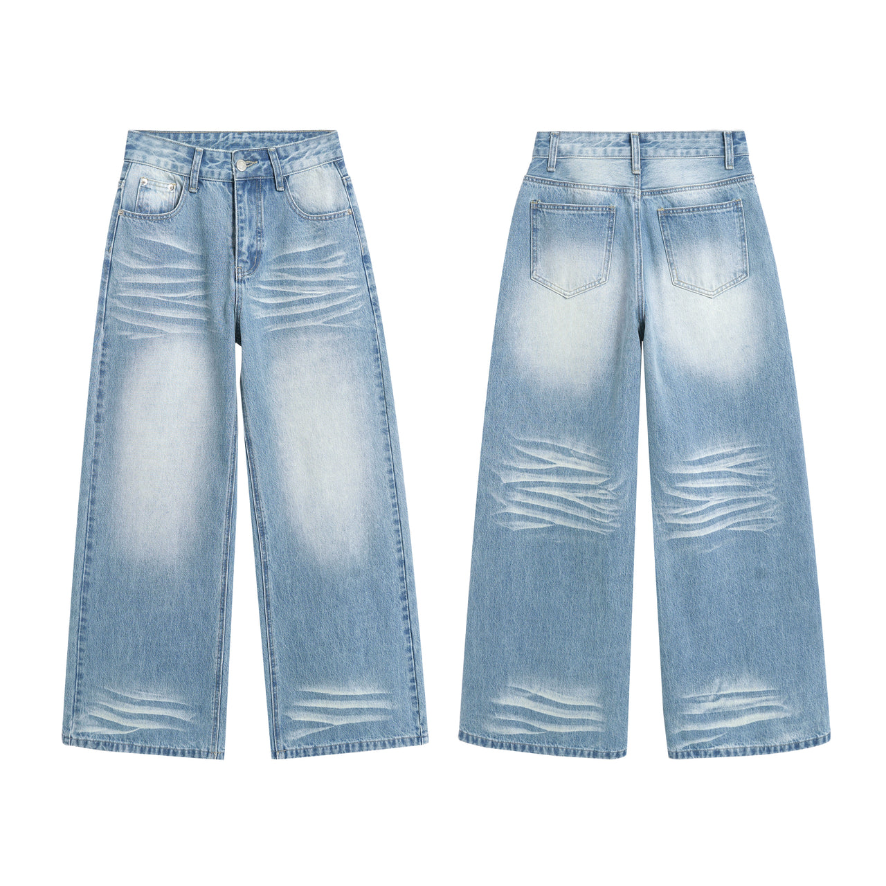 American Vintage Whisker Wash Denim Jeans