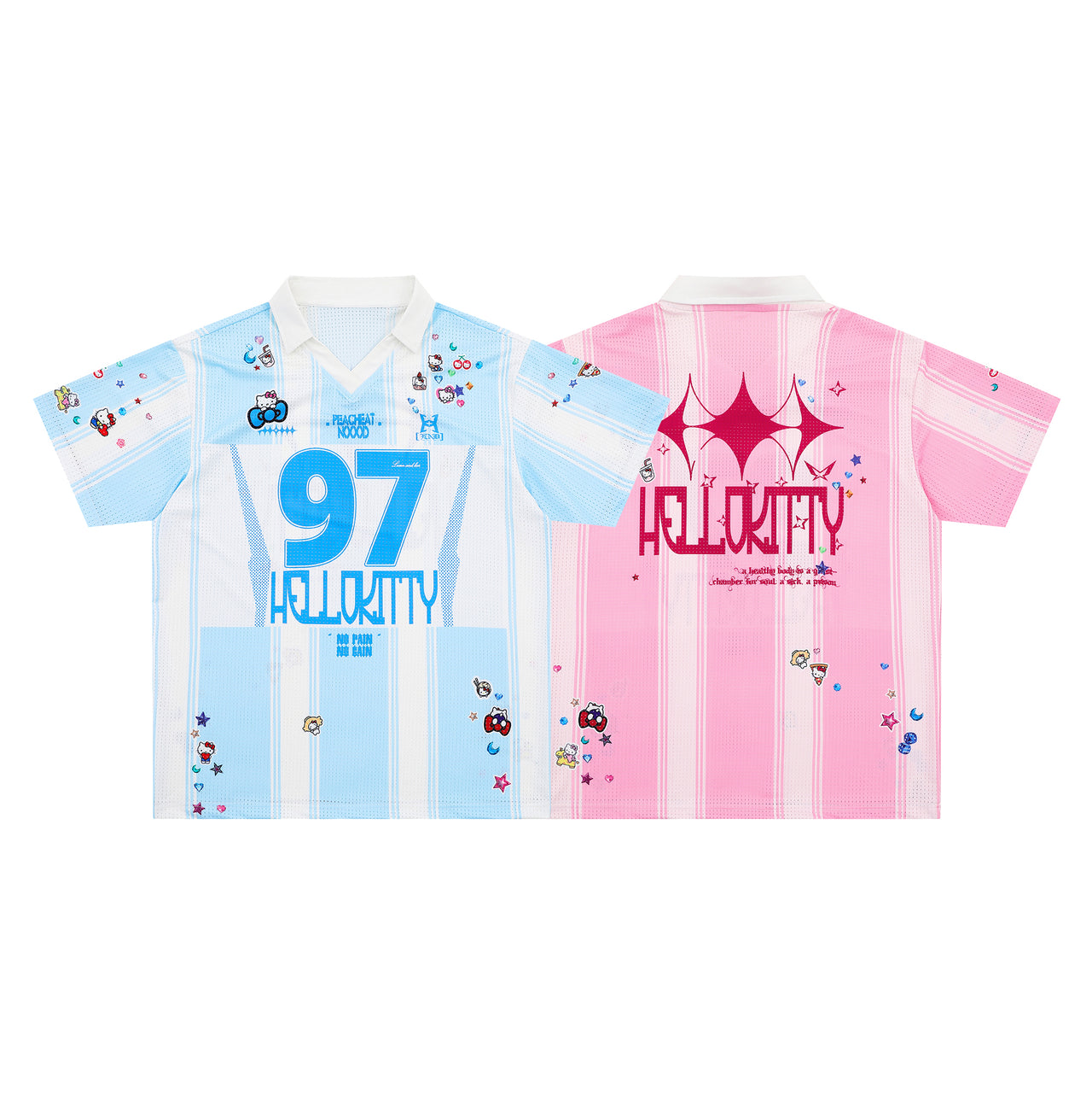 American Street Style Mesh Cartoon Print Sport Tee