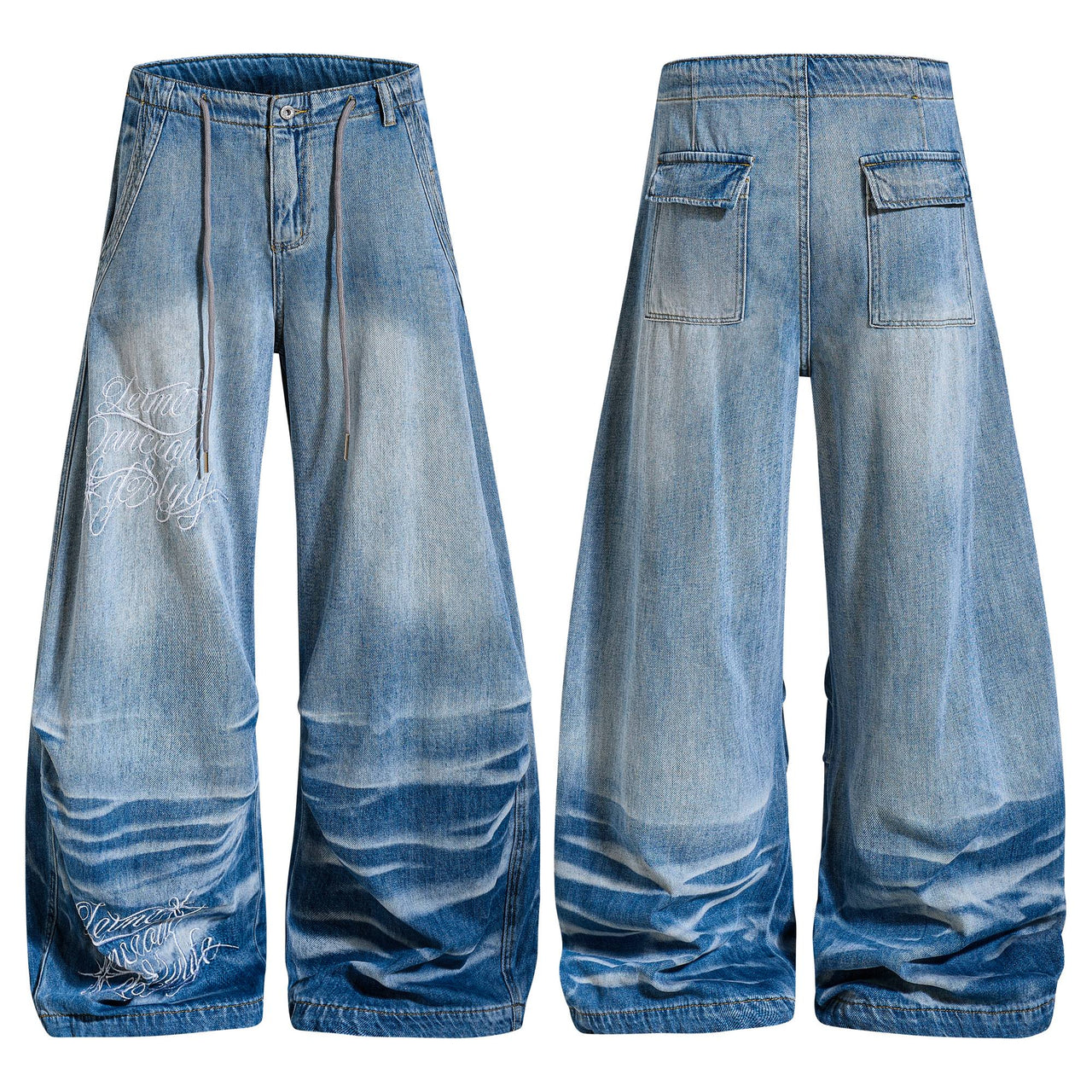 Omirad Vintage Wash Super Baggy Jeans