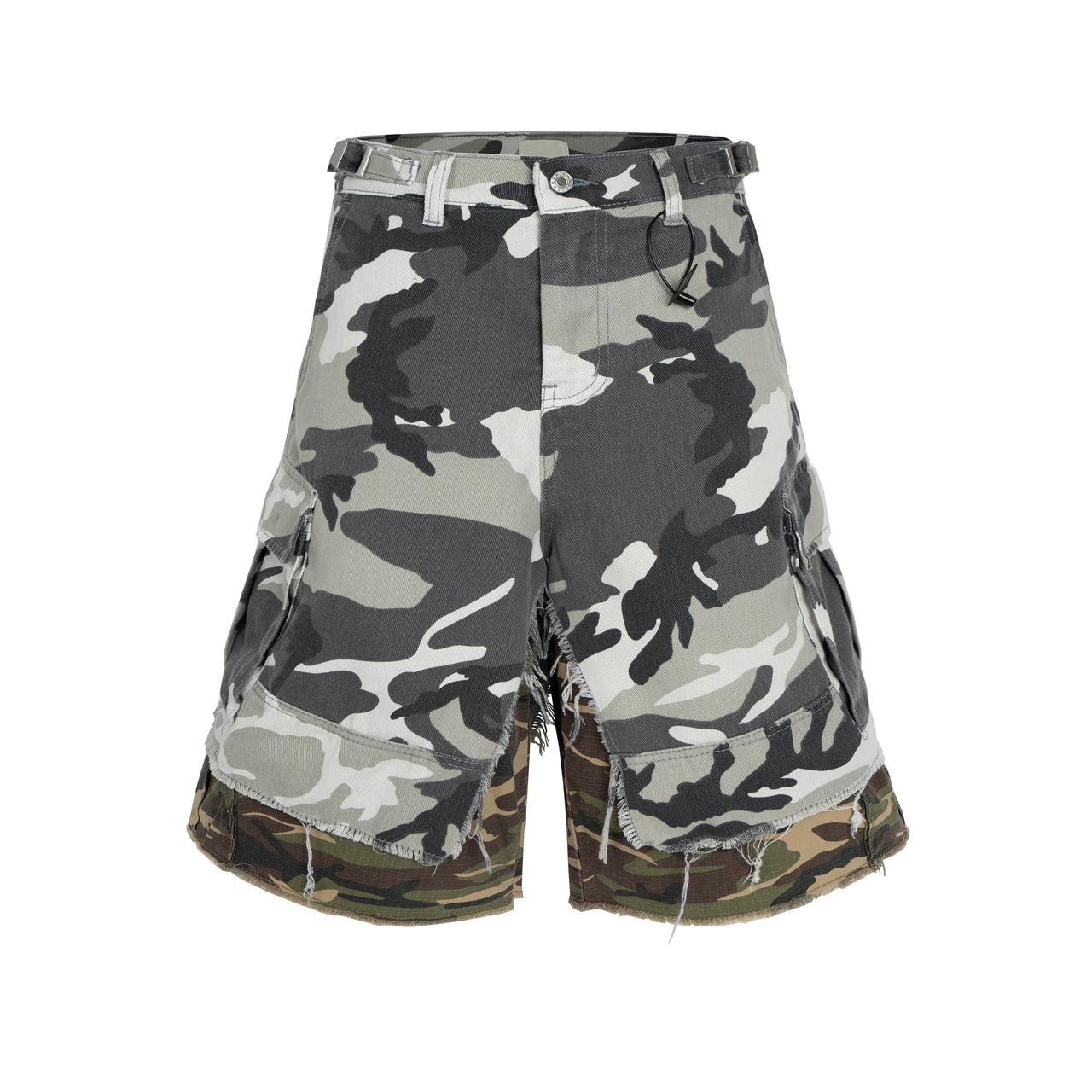 Fake Two-Piece Cat Whiskers Camouflage Shorts