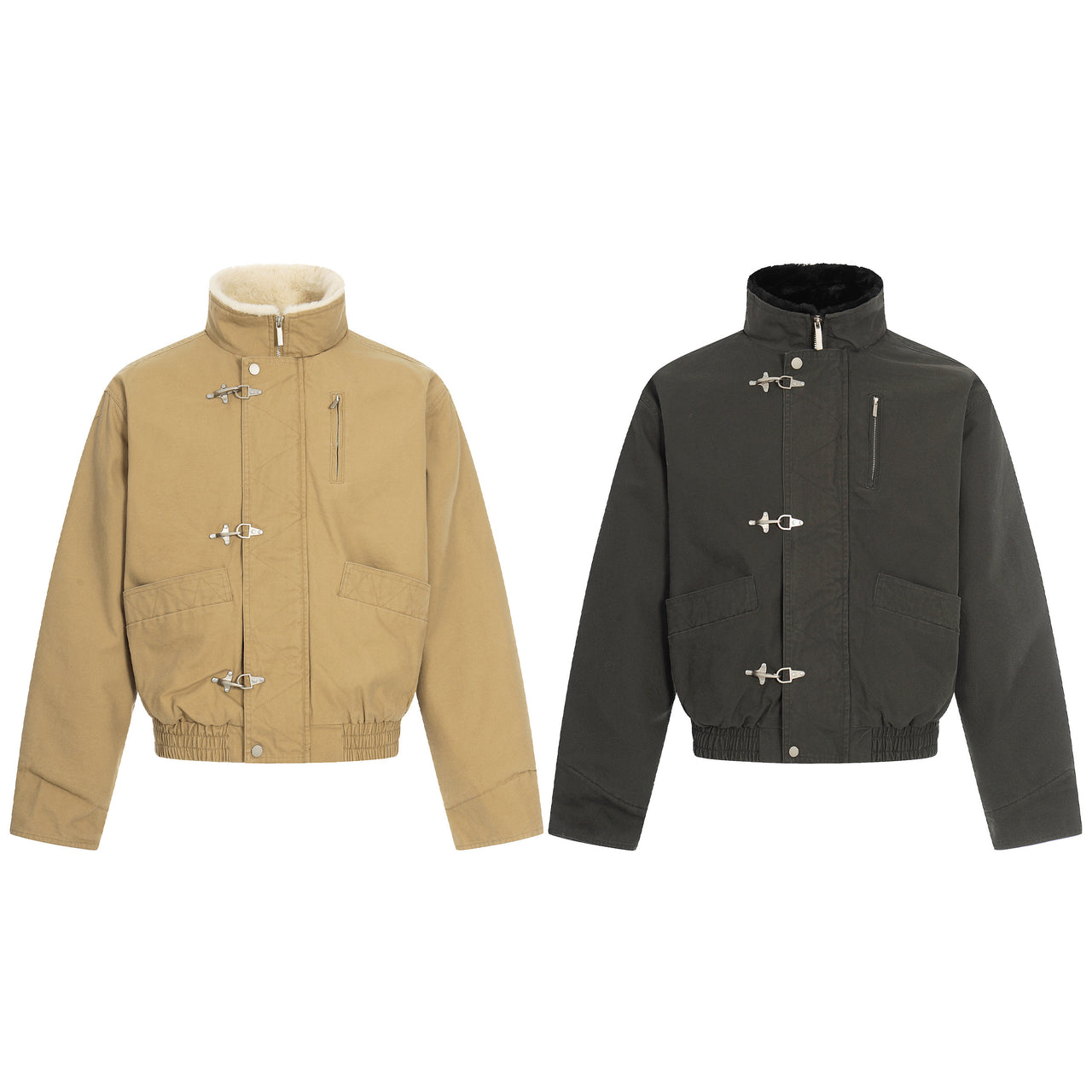 Omirad Toggle Sherpa Bomber Jacket