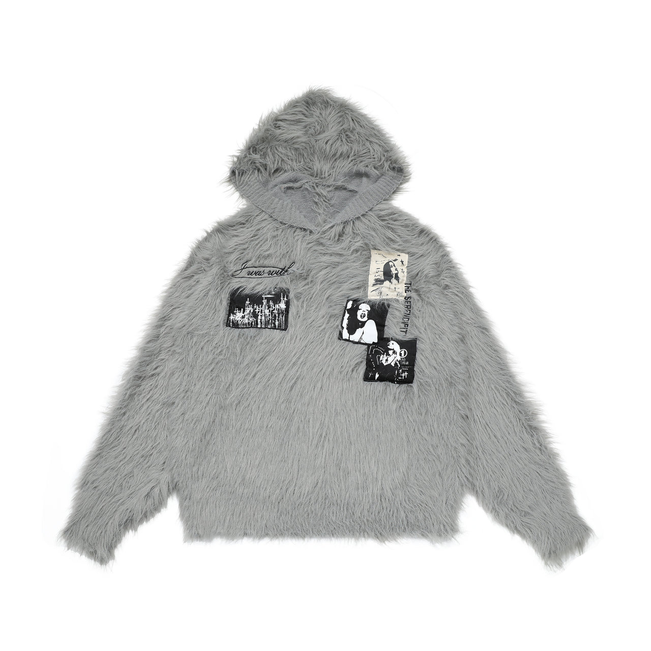 Omirad Fuzzy Patch Knit Sweater