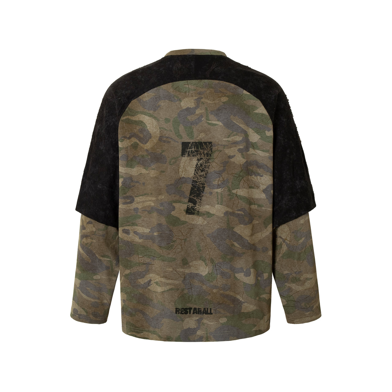 Camo Spliced Sweatshirt