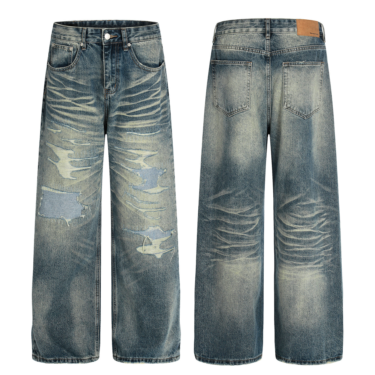 Omirad Vintage Washed Distressed Jeans*