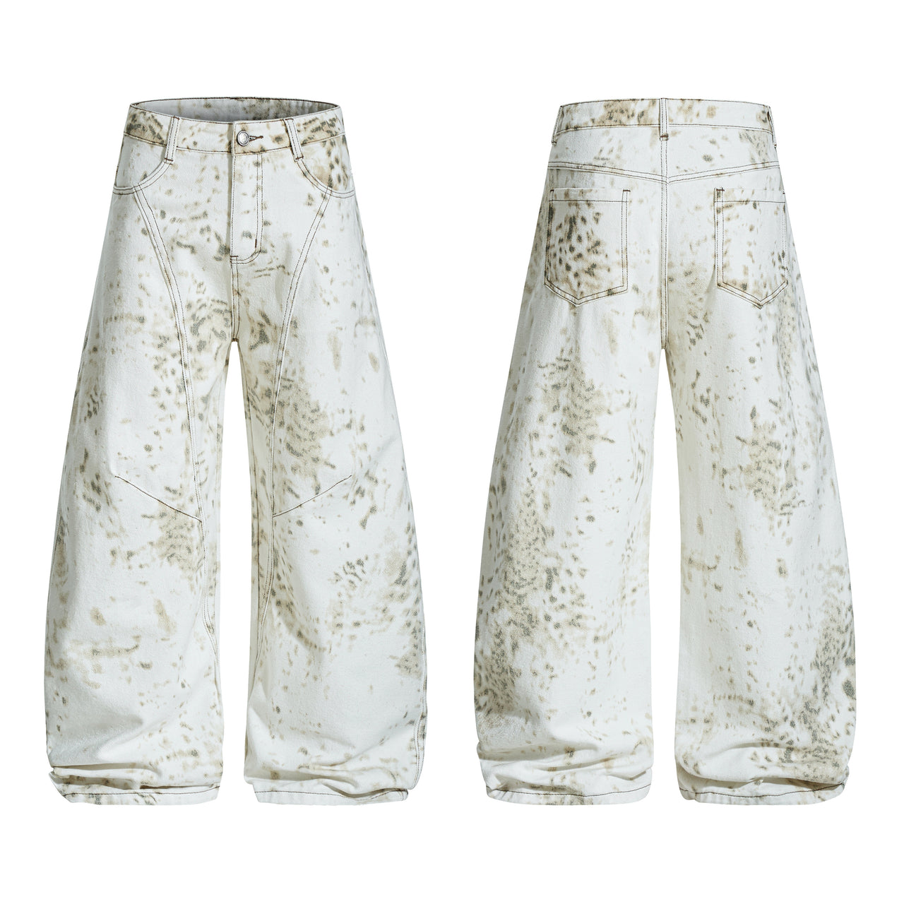 Omirad Vintage Splatter Barrel Jeans